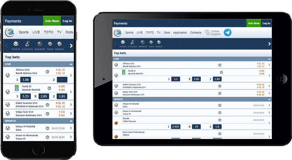 Мобильное приложение 1xbet на Android