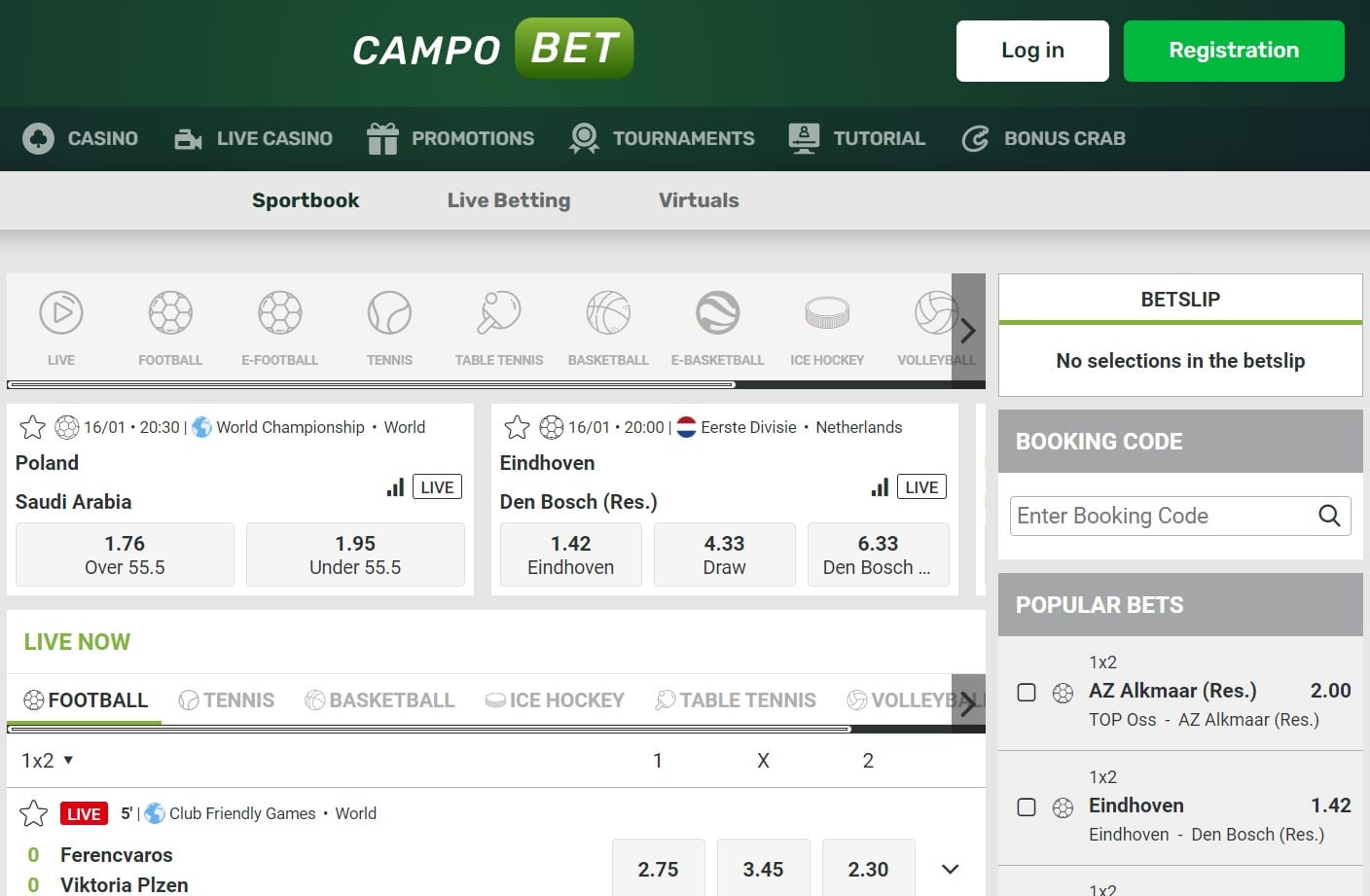 sportfogadási oldal Campobet